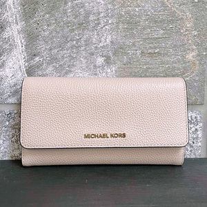 Large Pebbled Leather Tri-Fold Wallet